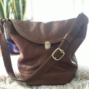 Vintage Marino Orlandi Italian Leather bucket bag